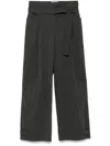 Low Classic Double-belted Trousers In Black