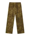 Low Classic Drawstring Camouflage Trousers In Green