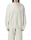 Low Classic Fleece Mock-neck Sweatshirt In Light Grey