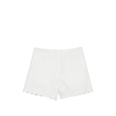 Low Classic Embroidered Shorts In White
