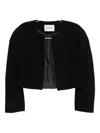 Low Classic Exaggerated-shoulder Jacket In Black