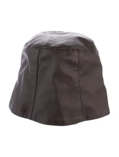 Pre-owned Low Classic Faux Leather Bucket Hat In Brown