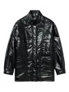 Low Classic Faux-leather Jacket In Black