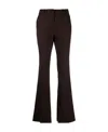 Low Classic Wool Pant With Flared Silhouette And Back Welt Pockets