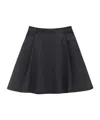 Low Classic Flared Midi Skirt In Black