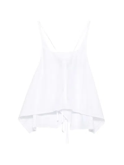 Low Classic Flared Sleeceless Top Woman White