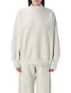 Low Classic Fleece Mock-neck Sweatshirt In Light Grey