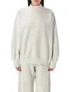 Low Classic Fleece Mock-neck Sweatshirt In Light Grey
