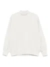 Low Classic Fleece Mock-neck Sweatshirt In Grey