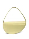 Low Classic Flow Half-moon Leather Shoulder Bag In Yellow