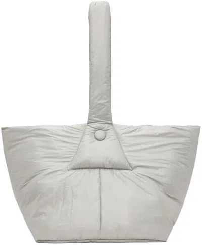 Low Classic Gray Giant Padded Bag In Silver