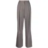 Low Classic Grey Basic Straight-leg Trousers