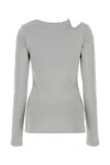 Low Classic Ribbed Crewneck Long Sleeve Fitted Top In 0002