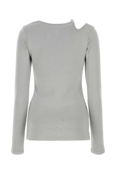 Low Classic Grey Stretch Cotton Top In 0002