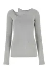 Low Classic Ribbed Crewneck Long Sleeve Fitted Top