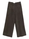 Low Classic Hairy Boucle Trousers In Gray