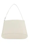 Low Classic Structured Leather Shoulder Bag In White