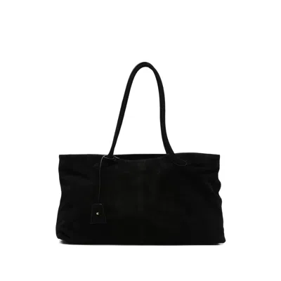 Low Classic Haricot Suede Shoulder Bag In Black
