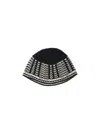 Low Classic Knit Two-tone Ribbed Hat Design In Black