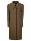 Low Classic Hidden Closure Wool Coat