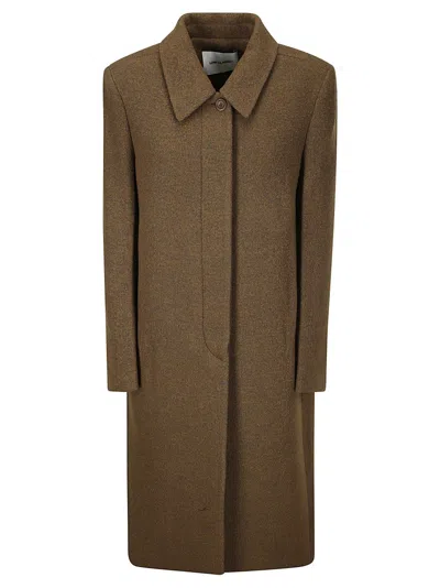 Low Classic Hidden Closure Wool Coat