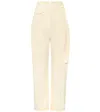 Low Classic High-rise Straight Cotton Pants In Neutrals