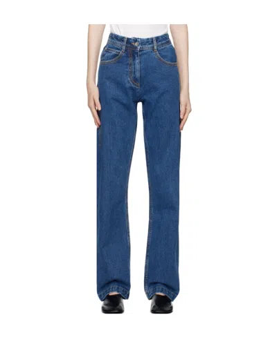 Low Classic High-rise Straight-leg Jeans In Blue