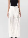 Low Classic High Waist Cotton Tuck Wide Leg Pant