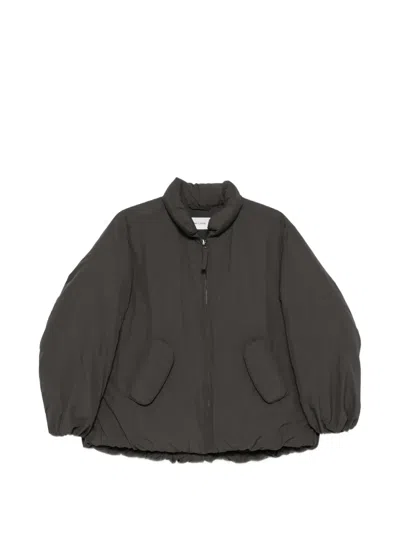 Low Classic High-neck Puffer Jacket In Gray