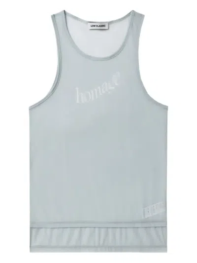Low Classic "homage" Printed Top In Blue