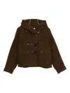 Low Classic Hooded Toggle Coat In Brown