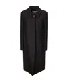 Low Classic Wool Twill Single Mac Coat In Black