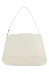 Low Classic Structured Leather Shoulder Bag In White