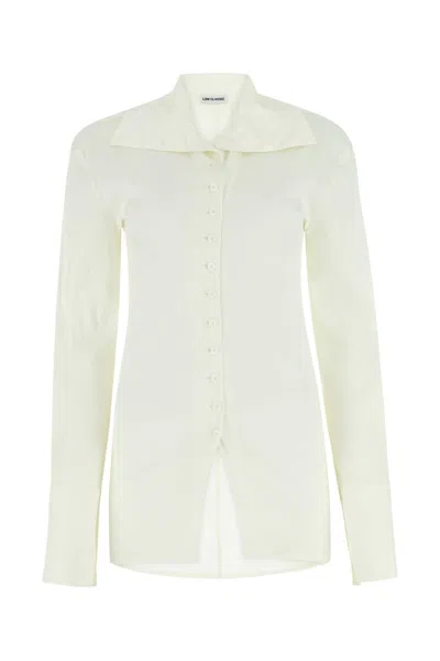 Low Classic Ivory Stretch Silk Shirt In 0060