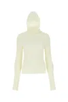 Low Classic Versatile Ribbed Wool Sweater With Detachable Balaclava
