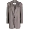 Low Classic Notched-lapel Single-breasted Jacket In Grey