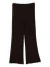 Low Classic Knited Pants In Brown