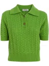 Low Classic Logo Knitted Polo Shirt In Green