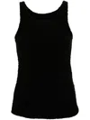 Low Classic Knitted Tank Top In Black