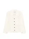 Low Classic Buttoned Jacket In White