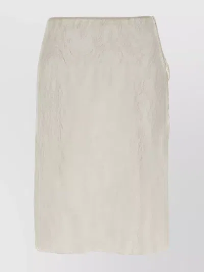 Low Classic Lace Overlay Side Slit Skirt In Cream | ModeSens Low Classic Lace Overlay Side Slit Skirt In Cream | ModeSens