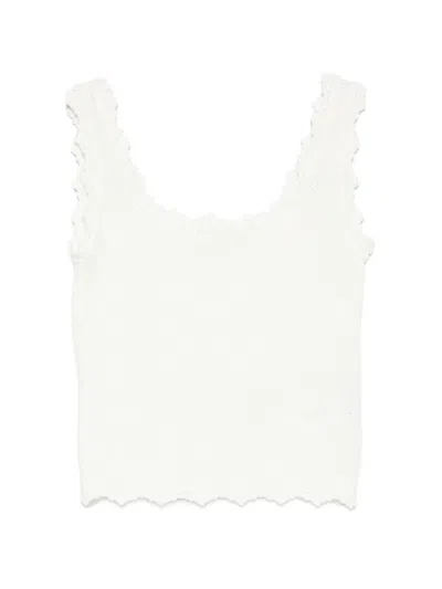 Low Classic Lace Sleeveless Top In Pattern