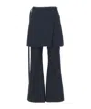 Low Classic Layered Wrap Culottes In Blue