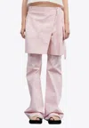 Low Classic Layered Wrap Trousers In Pink