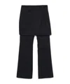 Low Classic Layered Wrap Trousers In Black
