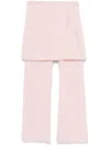Low Classic Layered Wrap Trousers In Pink