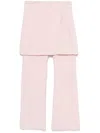 Low Classic Layered Wrap Trousers In Pink