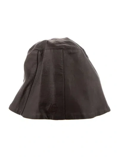 Pre-owned Low Classic Leather Bucket Hat In Brown