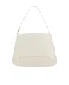 Low Classic Structured Leather Shoulder Bag In White