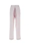 Low Classic Lilac Wool Pant In Pink